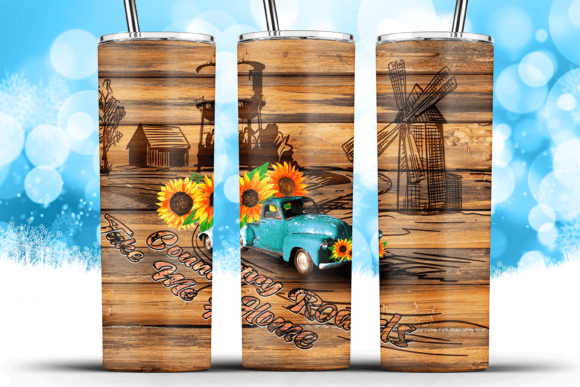 20Oz Tumbler Country Roads Take Me Home Graphics & Crafts