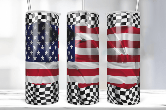 American Chess Flag Tumbler Wrap: Graphics & Print Templates
