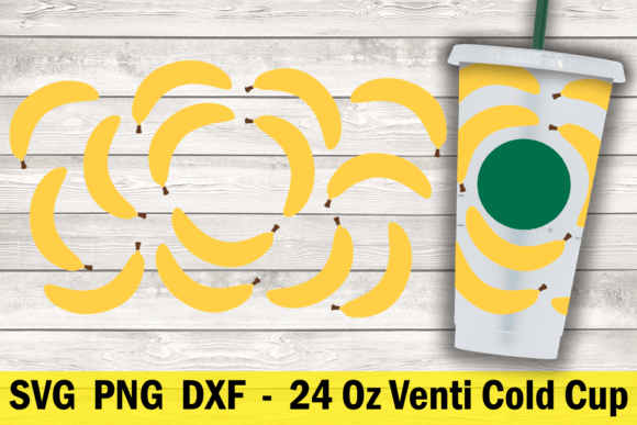 Banana 24 Oz Cold Cup Wrap