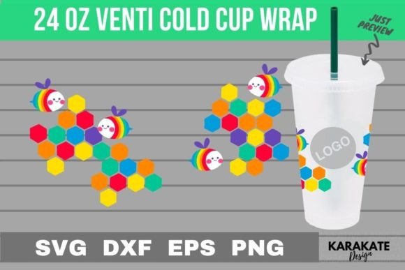 Be Proud, 24 Oz Venti Cup Hold Wrap: Graphics for Crafts & Local Branding