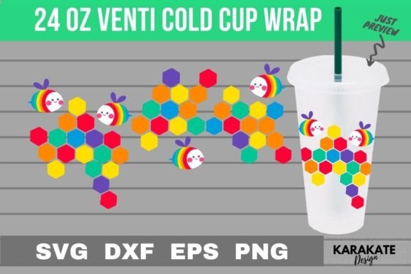 Be Proud, 24 Oz Venti Cup Wrap: Graphics for Crafts & Local Branding