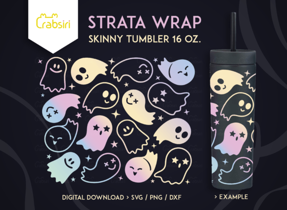 Cheerful Ghost 16oz Strata Tumbler