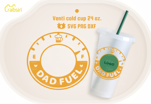 Dad Fuel 24oz Cold Cup: Graphics for Crafts & Brand Projects
