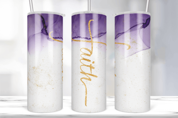 Faith Tumbler Sublimation Wrap: Graphics & Print Templates