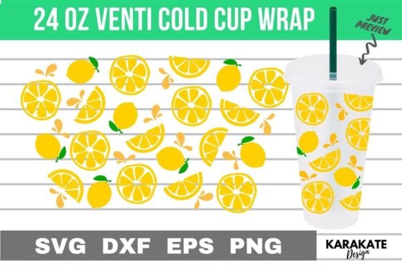 Fresh Lemon Cup Wrap: Graphics & Crafts Asset Review