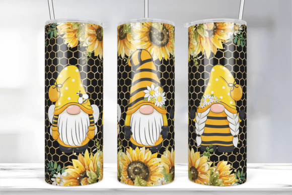 Gnomes and Sunflowers 20Oz Tumbler Wrap: Graphics for Crafts-First Branding