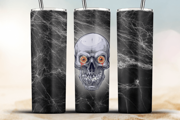 Halloween Skulls Tumbler 20 Oz Skinny Graphics