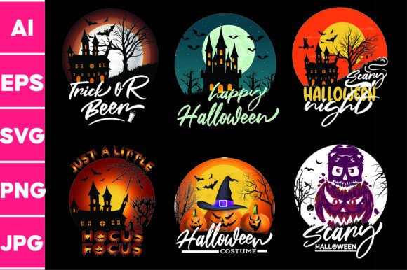 Halloween SVG Graphics Print Templates