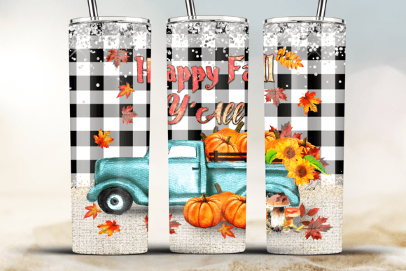 Happy Fall Y’all 20oz Skinny Tumbler