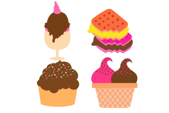 Ice Cream Cup Vector: Graphics & Icons for Editorial Charm
