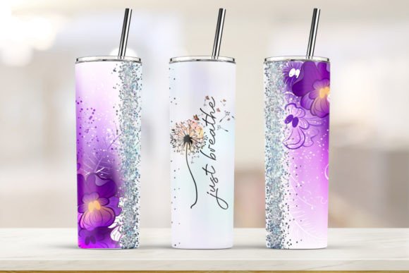 Just Breathe Tumbler Graphics & Print Templates