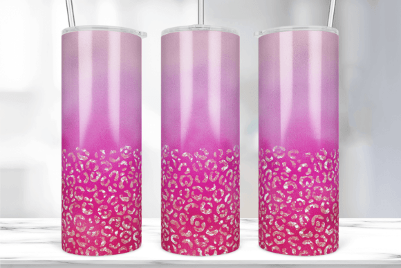Leopard Pastel Glitter Tumbler Wrap: Graphics & Print Templates