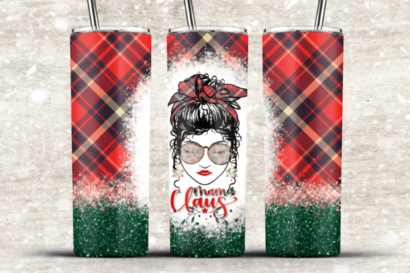 Mom Life Mama Claus 20oz Skinny Tumbler