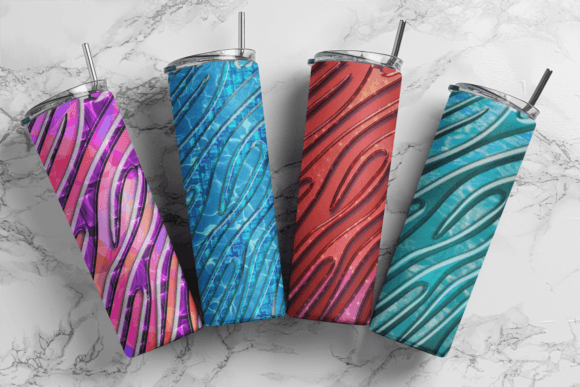 Multi Color Leopard Skinny Tumbler Wrap: Graphics for Crafts & Content