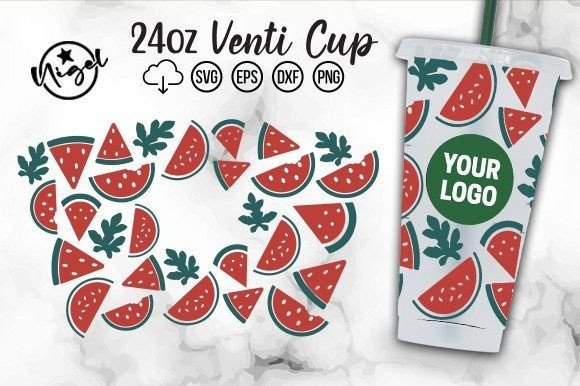 Red Watermelon Cold Cup Graphics for Crafts