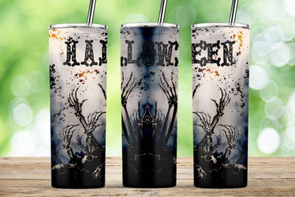 Skull Halloween Skeleton Tumbler PNG: Graphics for Crafts