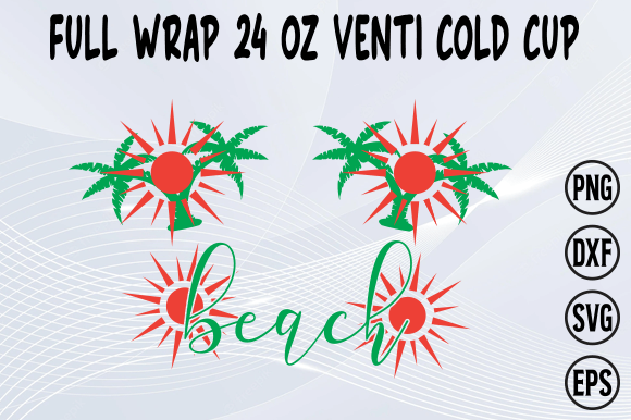 Summer Wrap for Venti Cup 24 OZ Graphics