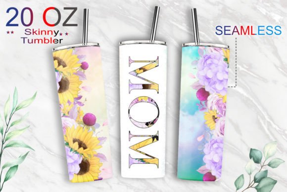 Sunflower Mom Tumbler Graphics & Print Templates