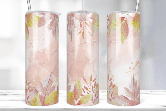 Watercolor Autumn Tumbler Wrap: Graphics & Print Templates
